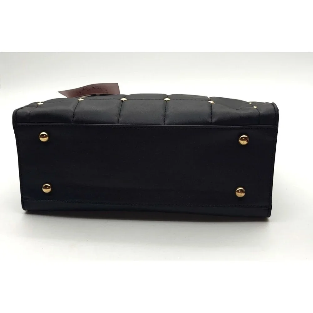 NWT Ellen Tracy Black Quilted Studden Collection Purse Handbag RV$178